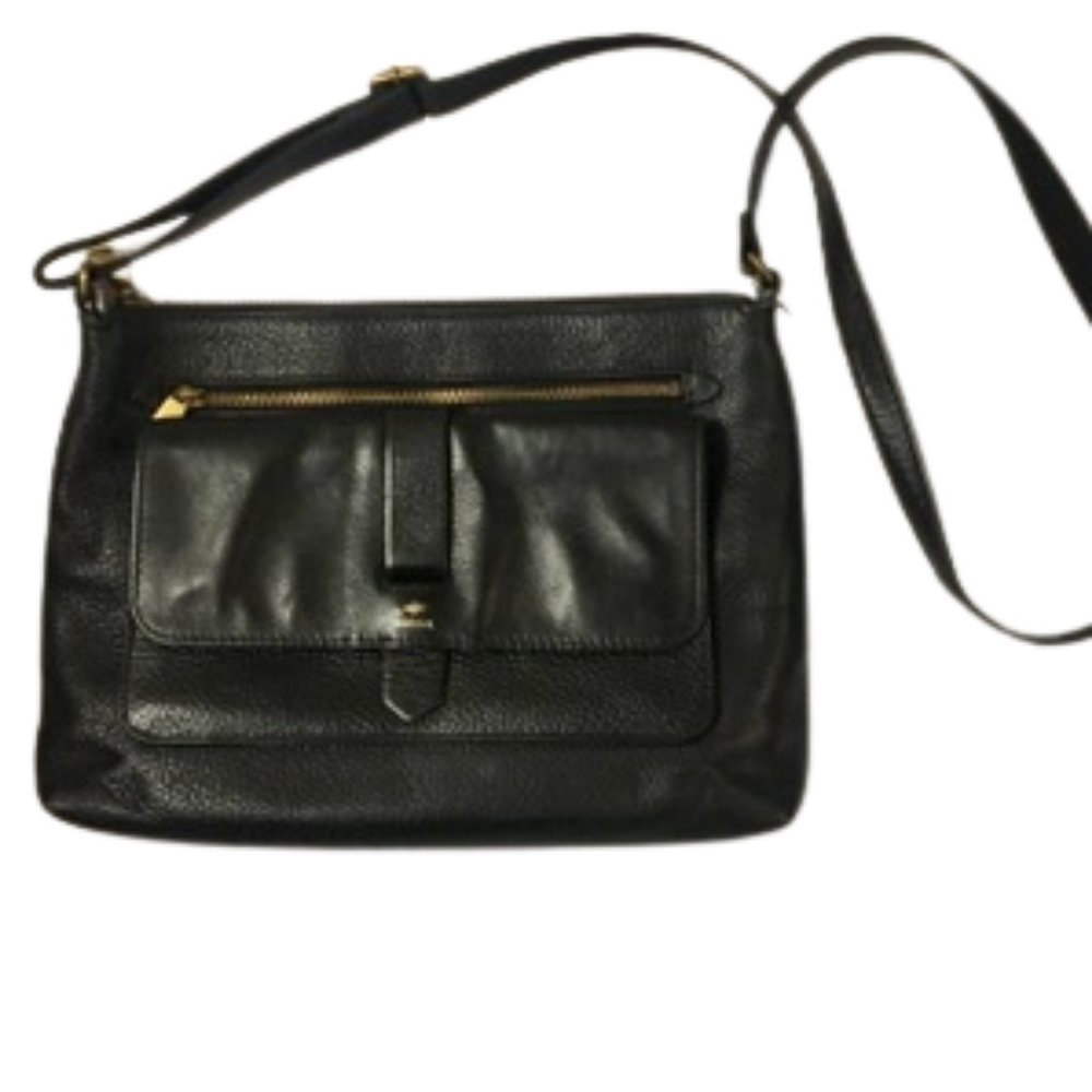 Fossil Kinley Cross Body Black Pebbled Leather